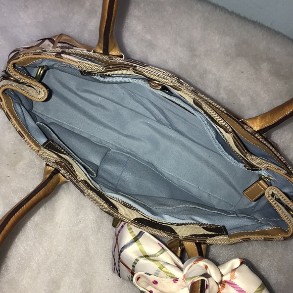 COACH Madeline 12463 tan Signature fabric satchel - Picture 16 of 17